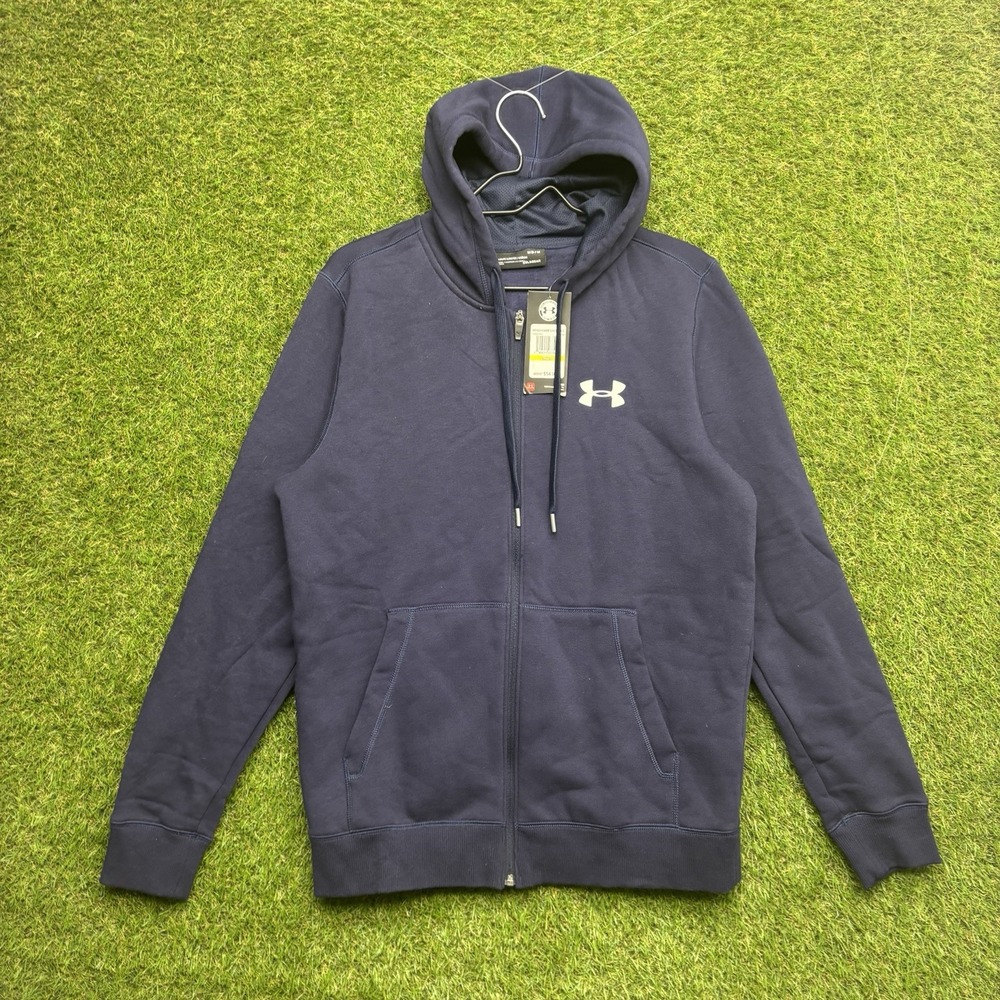 Under Armour UA Storm ColdGear Hoodie Mens Medium Fleece Zip Blue Casual NWT